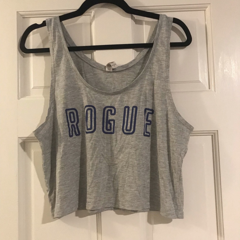 Rogue Grey boxy crop top